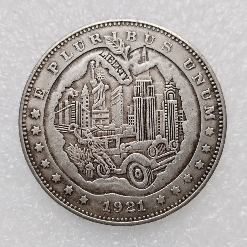 HB(250)HOBO US Morgan Silver Plated Dollar skull zombie skeleton Copy Coin