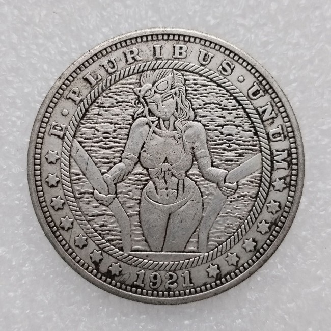 HB(241)HOBO US Morgan Silver Plated Dollar skull zombie skeleton Copy Coin