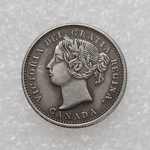 Canada 10 Cents 1858-1898 Silver Plated  Copy Coins 18mm