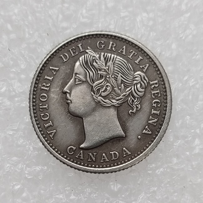 Canada 10 Cents 1858-1898 Silver Plated  Copy Coins 18mm