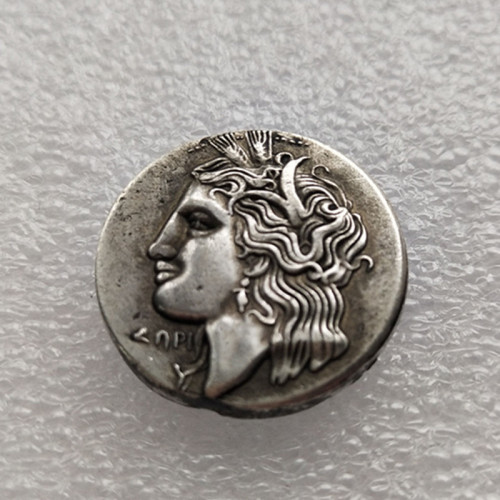 G(77)Ancient Greek Silver Plated Copy Coin 22mm