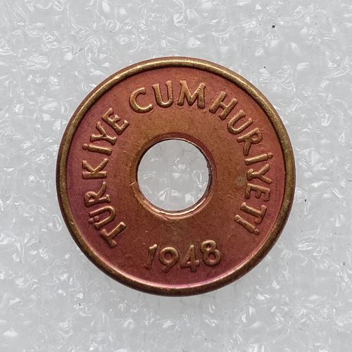 Turkey 1948 0.5 Kurus 100% Copper Copy Coin 16mm