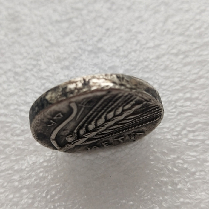 G(77)Ancient Greek Silver Plated Copy Coin 22mm
