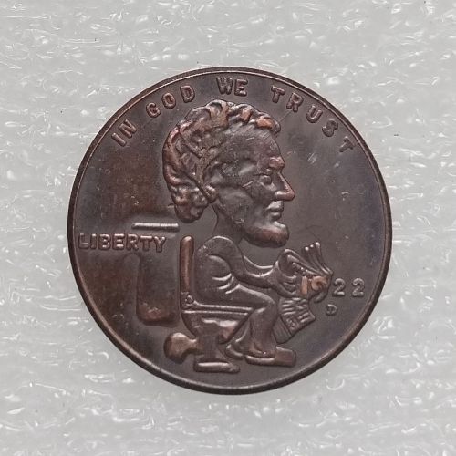 US(19) Hobo Nickel Lincoln Wheat Penny Pressed Copy Coin