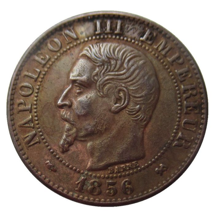 France 2 Cnetimes 1853-1857 Napoleon III Copper Copy Coins