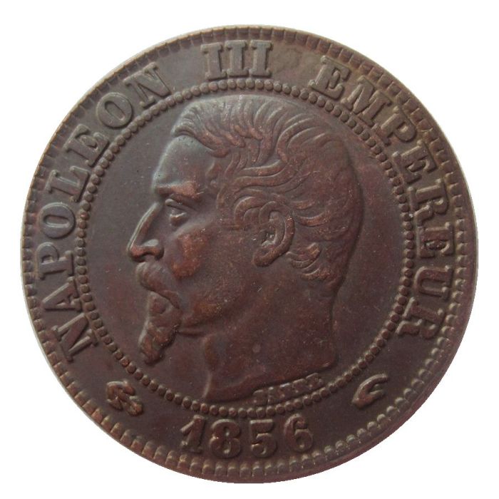 France 5 Cnetimes 1853-1857 Napoleon III Copper Copy Coins