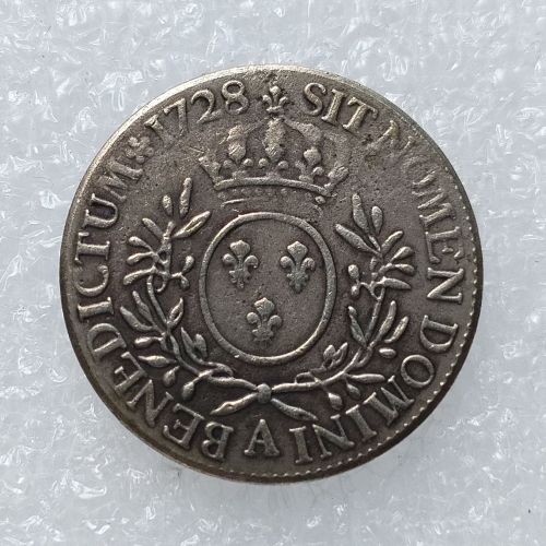 France 1728 Silver Plated Copy Coins 22mm