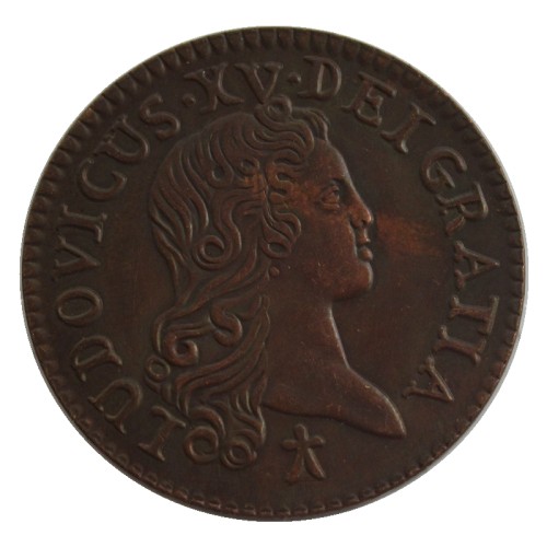 France 1 Sol 1720 AA Louis XV Copper Copy Coins 30mm