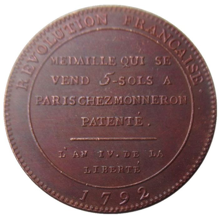 France 1792 Copper Copy Coins