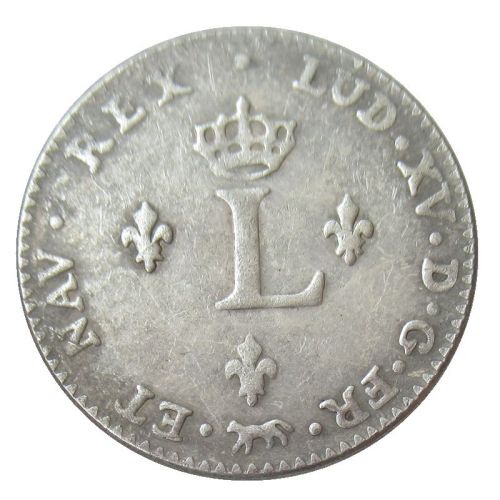 France 1739 A Louis XV Double sol aux 2L couronnes Silver Plated Copy Coins