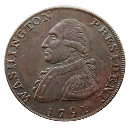 US 1791 One Penny Washington 100% Copper Coins