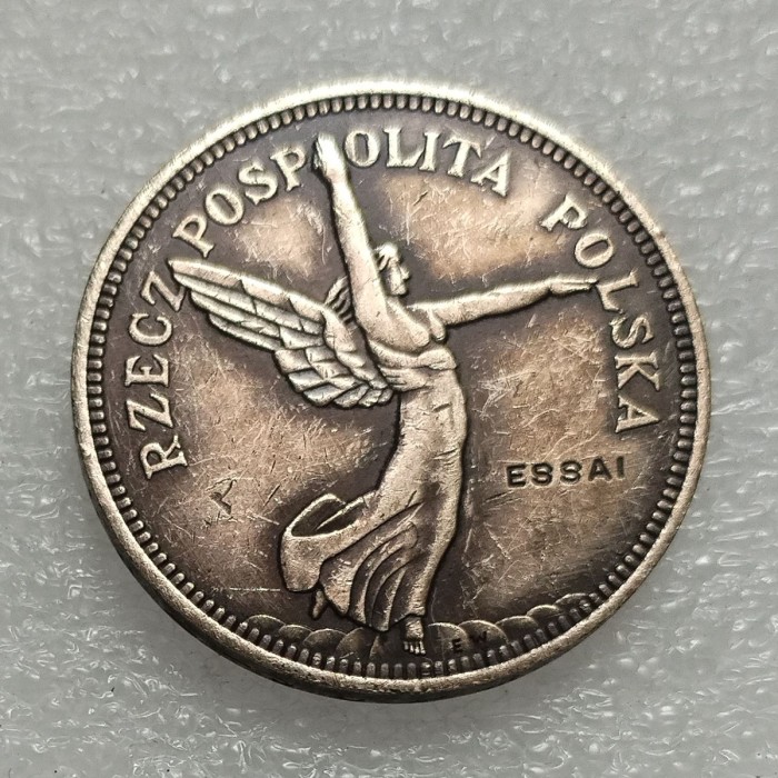 1928 Poland 5 Zlotych Different Mint Vintage Silver Plated Coins Copy