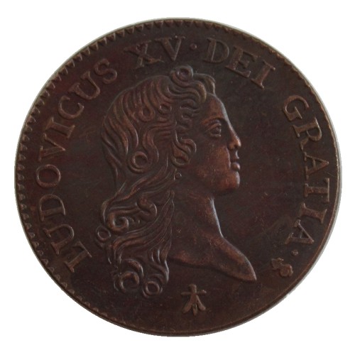 France 1/2 Sol 1720 S Louis XV Copper Copy Coins 26mm