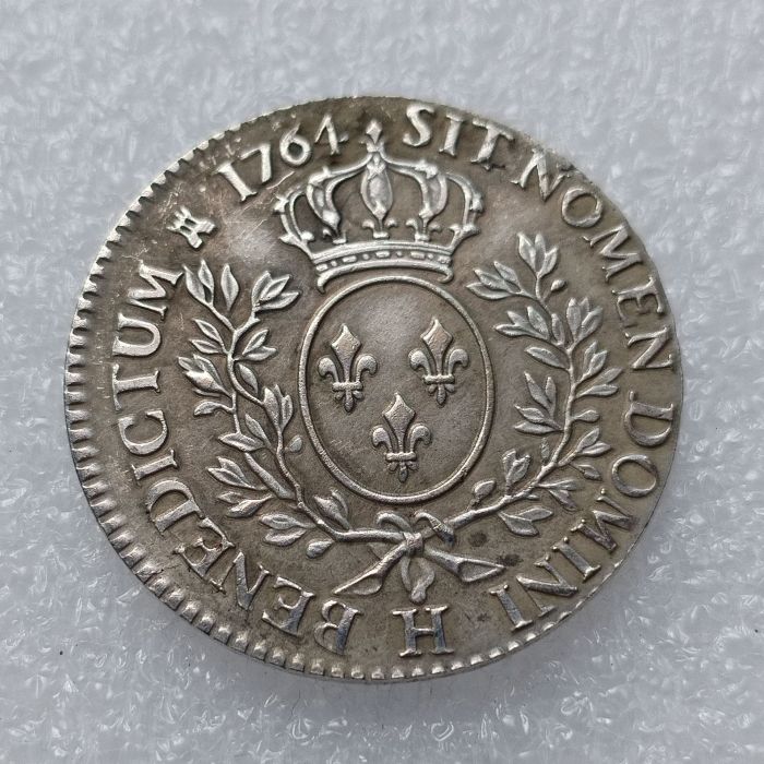 France 1764 Louis XV Silver Plated Copy Coins