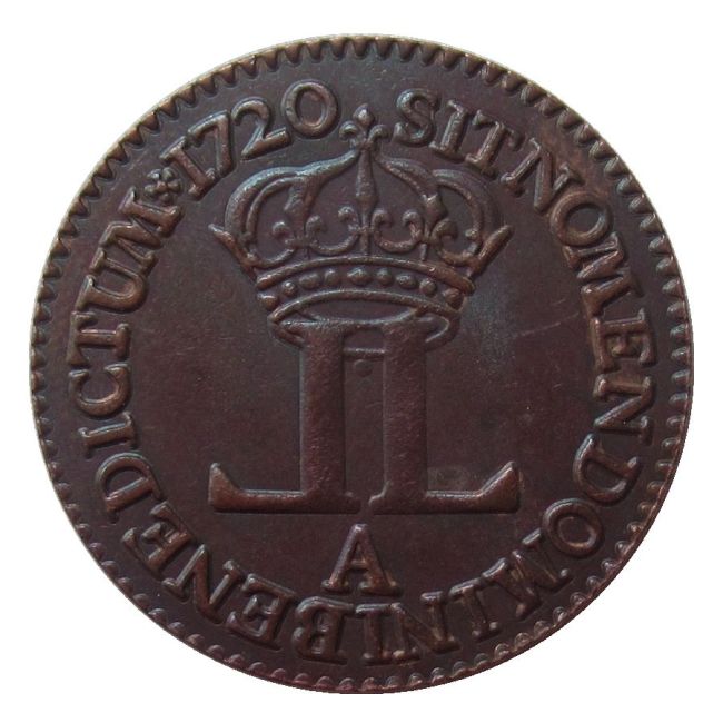 France 1720 A Louis XV Copper Copy Coins 22mm