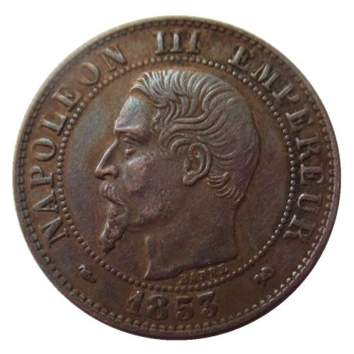 France 2 Cnetimes 1853-1857 Napoleon III Copper Copy Coins