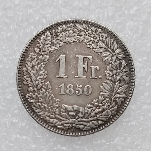 1850 1851 Switzerland 1 Francs Silver Plated Copy Coin(23mm)