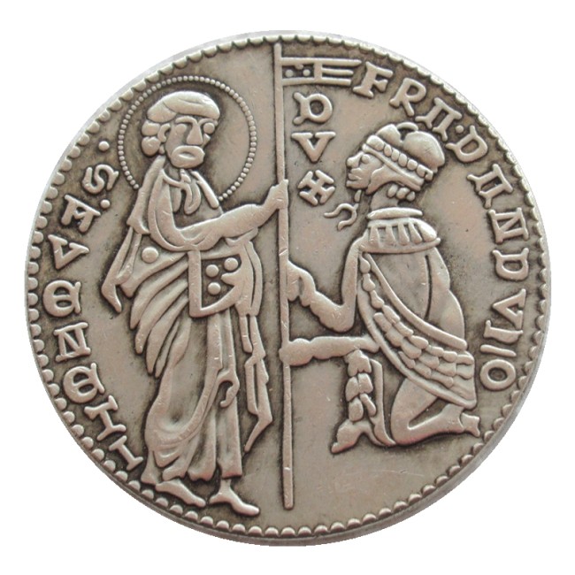 Italy 1 Ducato - Giovanni Dandolo Republic of Venice Silver Plated Copy Coin(30mm)
