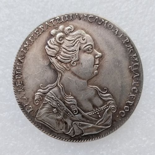 RUSSIA 1 Rouble 1727 Silver Plated Copy Coins 39mm