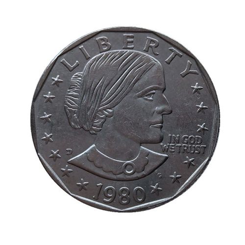 US 1980 Susan B. Anthony Dollar Nickel Plated Copy Coin