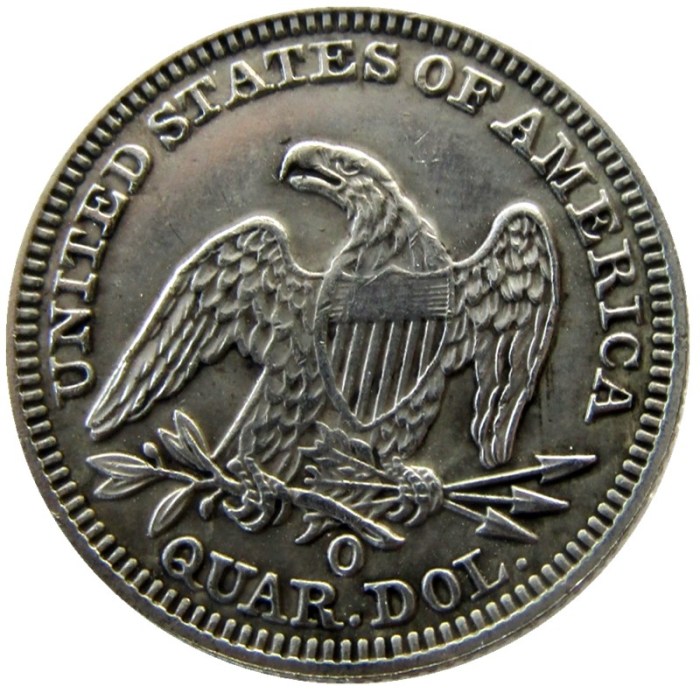 US 1844 P/O SEATED LIBERTY QUARTER DOLLARS Silver Plated Coins COPY