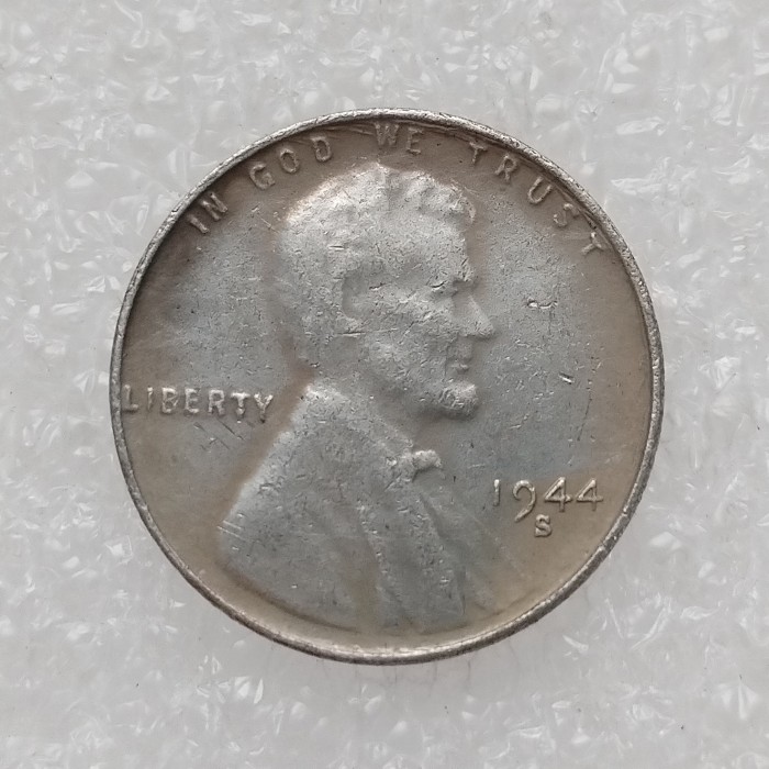 US 1944 P/S/D  Lincoln Penny Cent Silver Plated Copy Coin