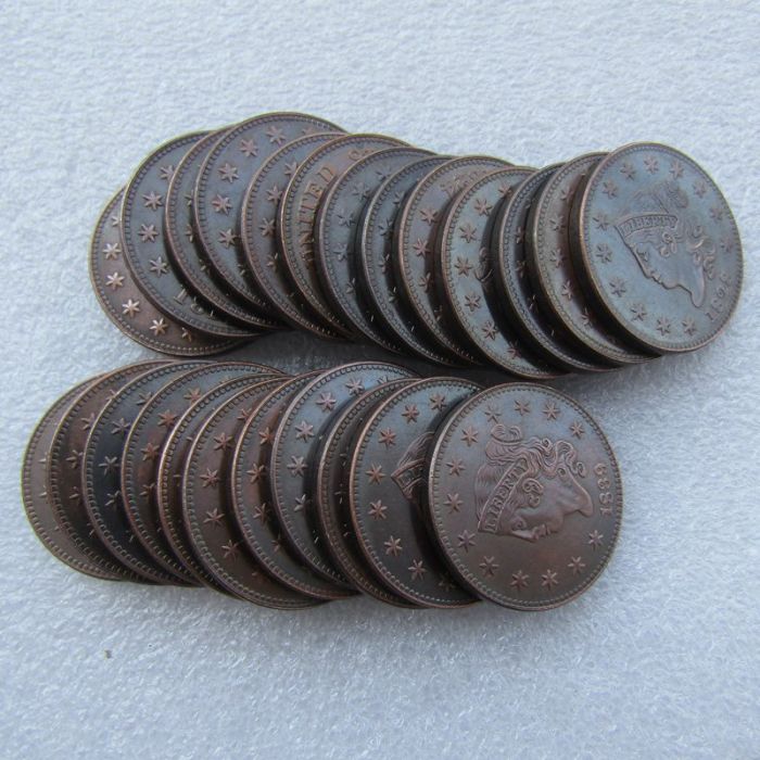US 1816-1839 24pcs/lot Coronet Head Cent 100% Copper Copy Coin