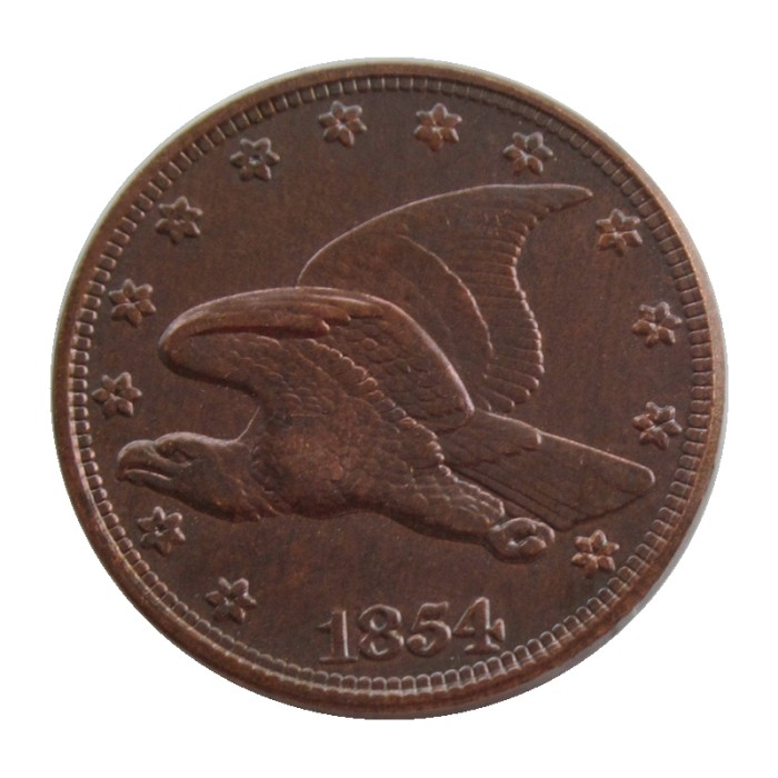 US 1854 Flying Eagle Cent With Star Copy Decorate Coin