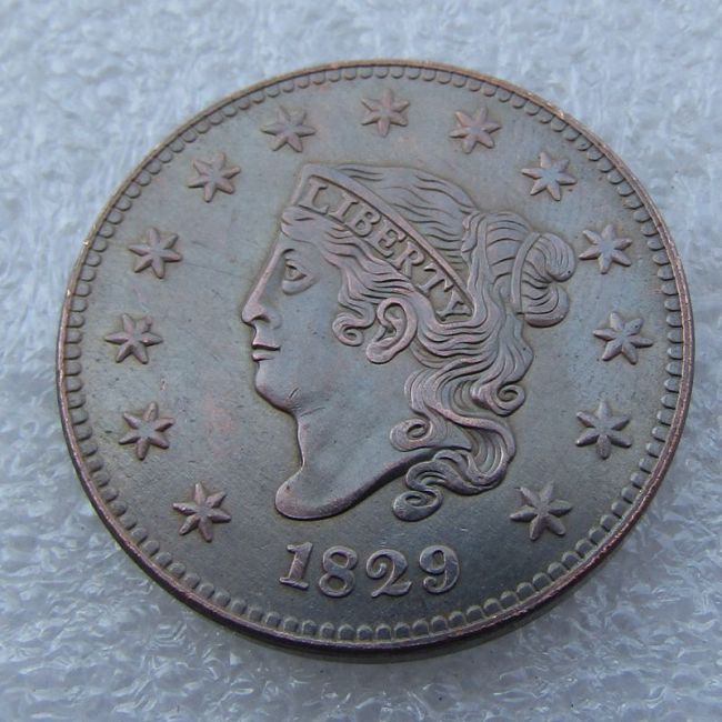 US 1829 Coronet Head Cent 100% Copper Copy Coin