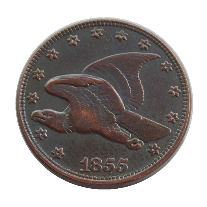 US 1855 Flying Eagle Cent With Star Copy Decorate Coin