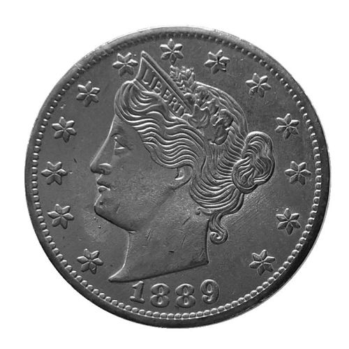 US 1889 Liberty Nicke with  CENTS   Five Cents Copy Coin