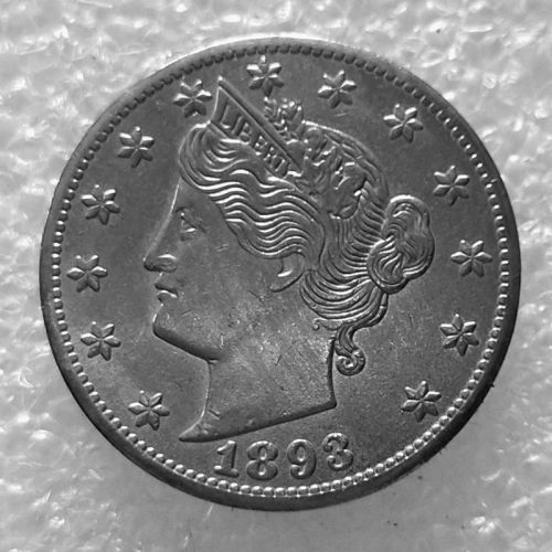 US 1893 Liberty Nicke with  CENTS   Five Cents Copy Coin