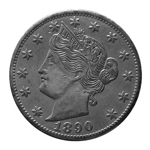US 1890 Liberty Nicke with  CENTS   Five Cents Copy Coin