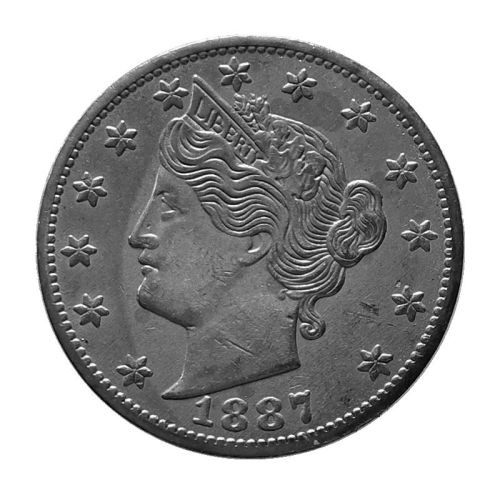 US 1887 Liberty Nicke with  CENTS   Five Cents Copy Coin
