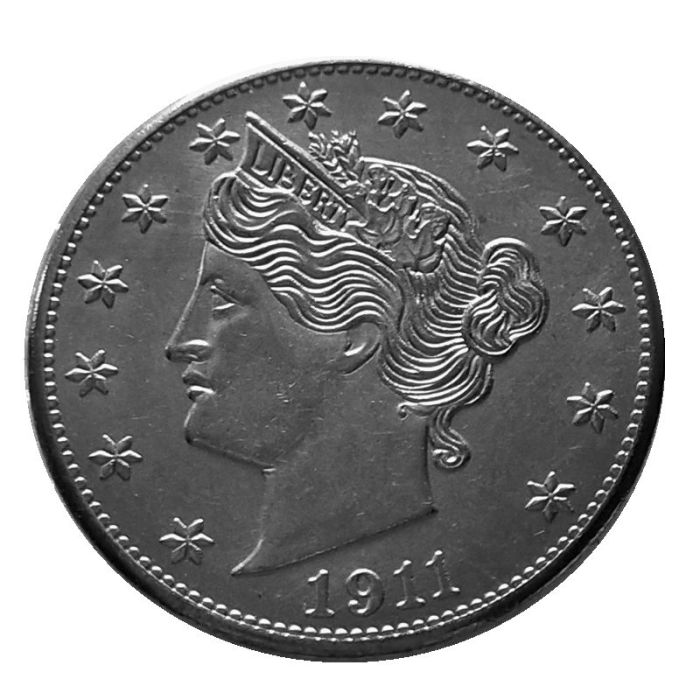 US 1911 Liberty Nicke with  CENTS   Five Cents Copy Coin
