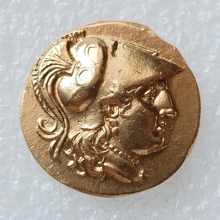 G(88)Ancient Greek Gold Plated Copy Coin About 19mm