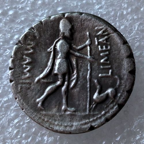 G(93)Ancient Greek Silver Plated Copy Coin About 19mm