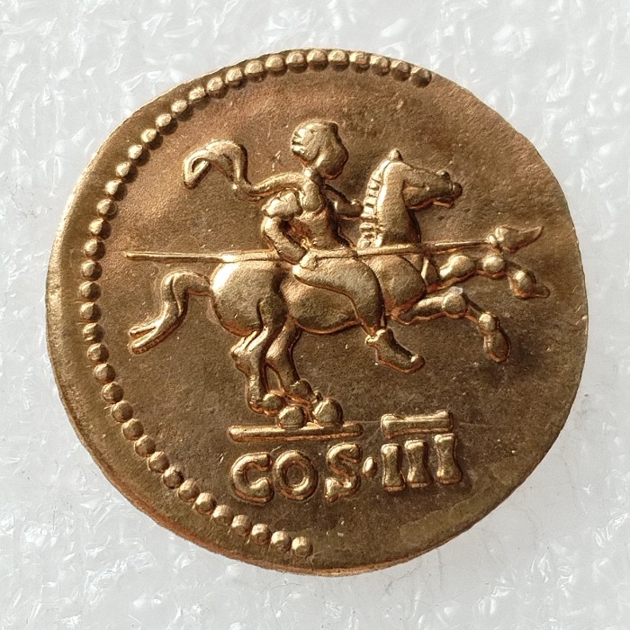 G(79)Ancient Greek Gold Plated Copy Coin About 19mm