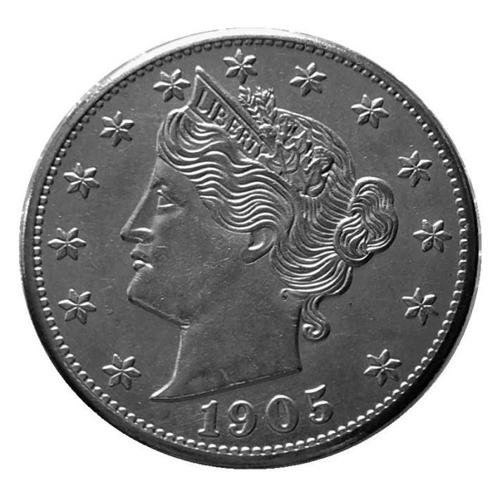 US 1905 Liberty Nicke with  CENTS   Five Cents Copy Coin
