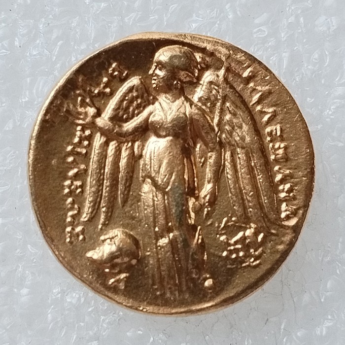 G(104)Ancient Greek Gold Plated Copy Coin About 19mm