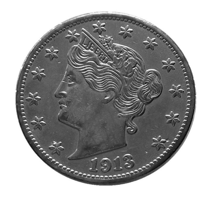 US 1913 Liberty Nicke with  CENTS   Five Cents Copy Coin