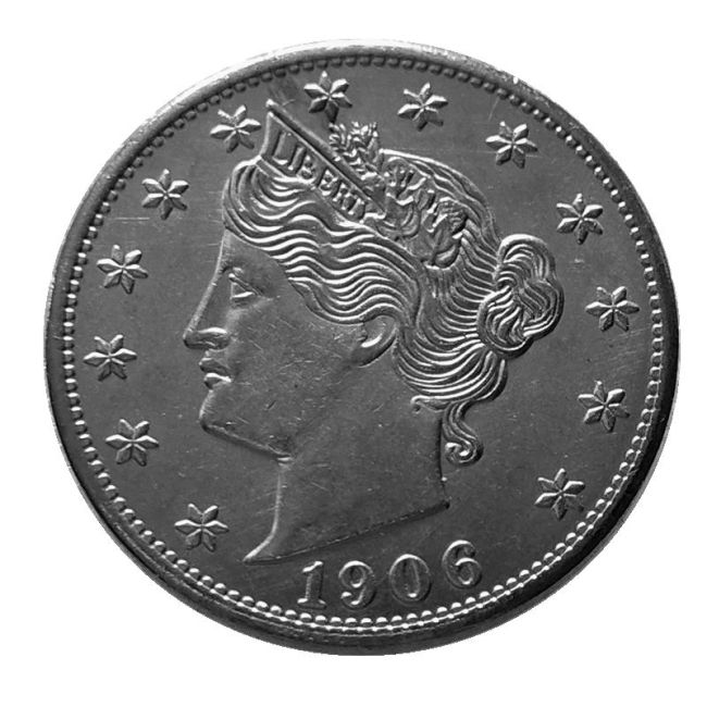 US 1906 Liberty Nicke with  CENTS   Five Cents Copy Coin