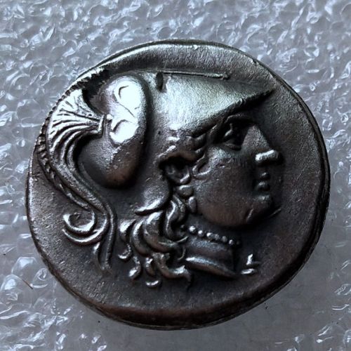 G(88)Ancient Greek Silver Plated Copy Coin About 19mm