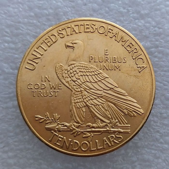 US 1932 Indian Head - With Motto 10 Dollars Gold Plated Coin Copy