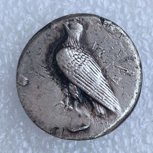 G(91)Ancient Greek Silver Plated Copy Coin About 19mm
