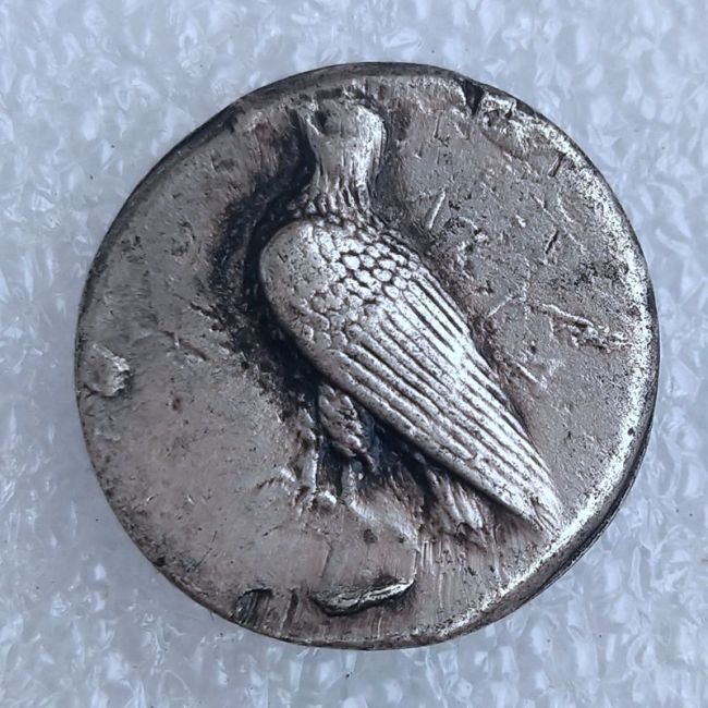 G(91)Ancient Greek Silver Plated Copy Coin About 19mm