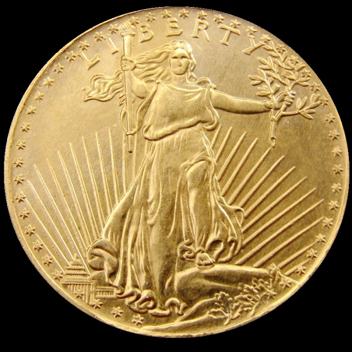 US SAINT GAUDENS 1OZ Fine Clad Gold Plated Coin Copy