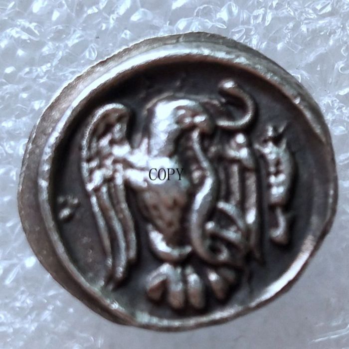 G(80)Ancient Greek Silver Plated Copy Coin About 16mm