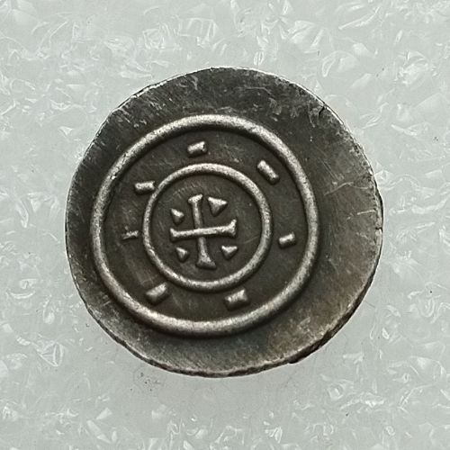 Reproduction Hungary Denar-Bela 1131-1141 Silver Plated Metal Copy Coins 11.9mm