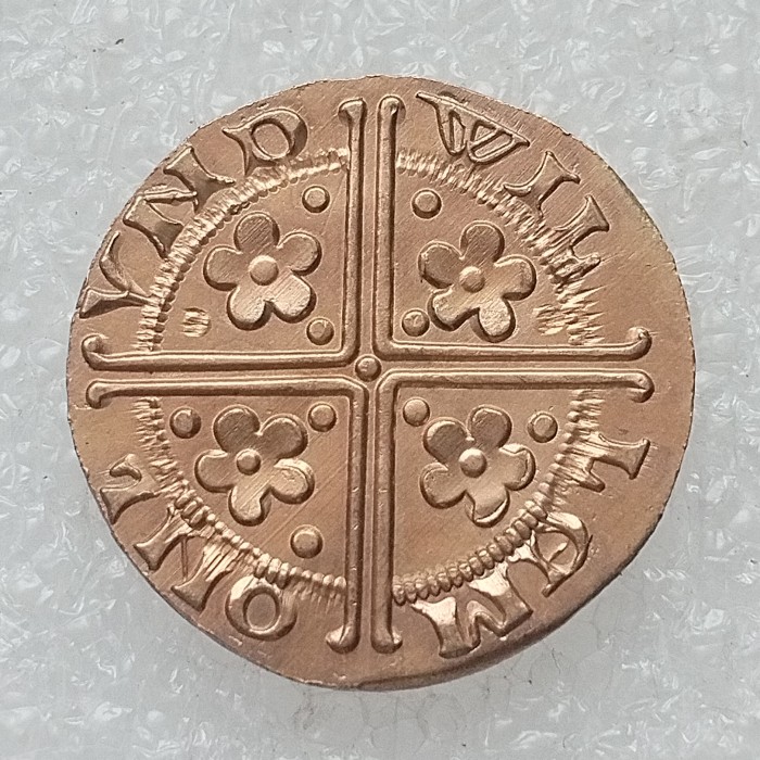 UK 1 Gold Penny Henry VIII 1257-1272 Gold Plated Copy Coin about  21mm